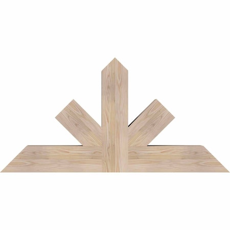 Ekena Millwork Saratoga Smooth Timber Gable Bracket, Douglas Fir, 48"W x 24"H x 5 1/2"D x 5 1/2"F, 12/12 Pitch GBW048X24X0606SAR00SDF
